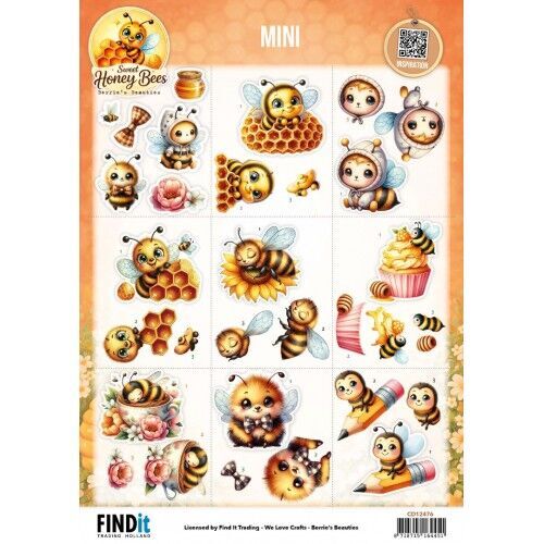 Cutting Sheet - Berries Beauties - Sweet Honey Bees - Mini