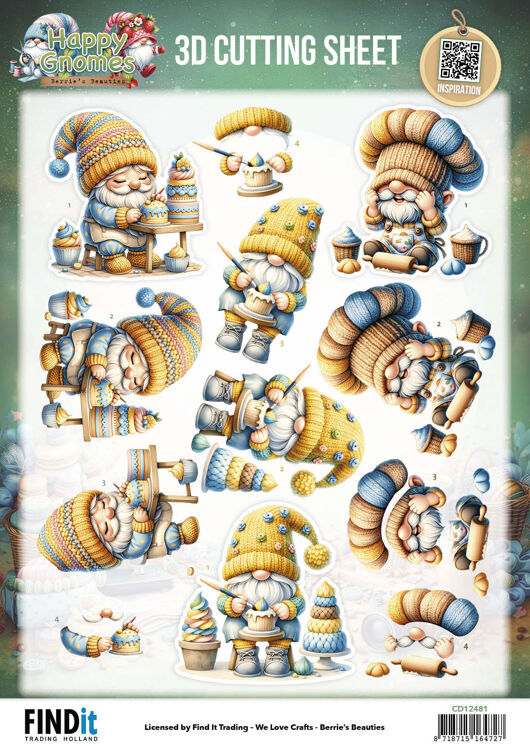 3D Cutting Sheet - Berries Beauties - Happy Gnomes - The Tiny Baker
