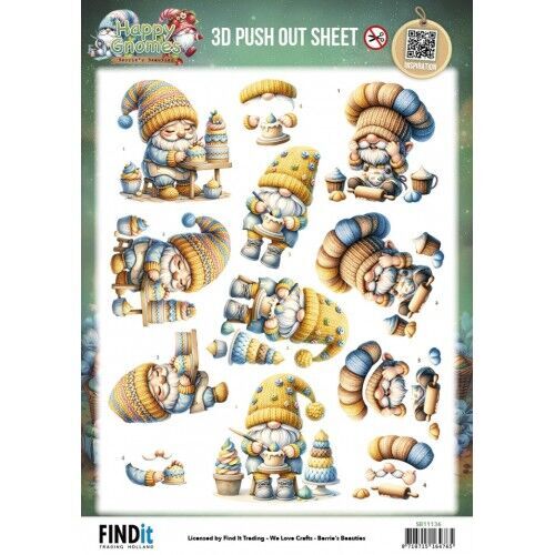 3D Pushout Sheet - Berries Beauties - Happy Gnomes - The Tiny Baker