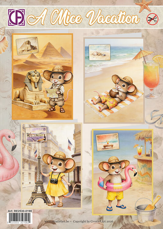 A Mice Vacation - Pakket met 4 Kaarten
