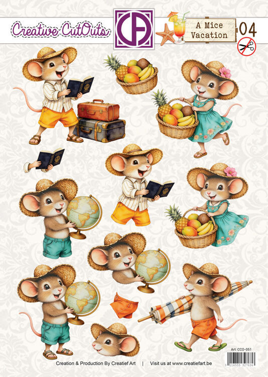 3D Doordrukvel - A Mice Vacation 04 Op reis