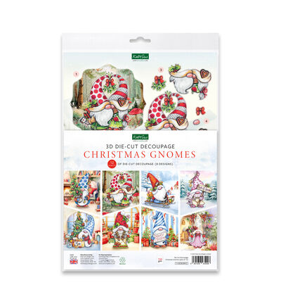 3D die-cut decoupage - Christmas Gnomes
