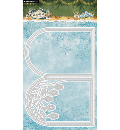 StudioLight Stansmallen – Folded Card Shape Christmas Forest nr. 1111