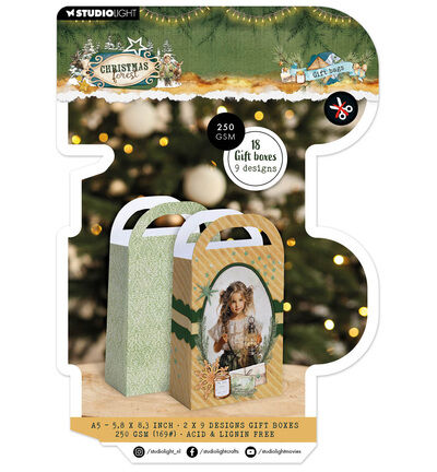 StudioLight Cadeaudoos Papierblok – Giftbag Christmas Forest nr. 481