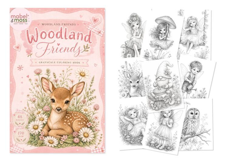 Mabel & Moss - Woodland Friends - Coloring Book