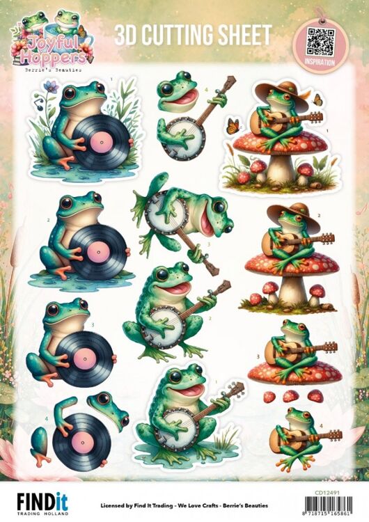 3D Cutting Sheet - Berries Beauties - Joyful Hoppers - Hopping Harmony