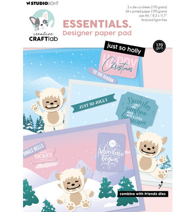 CCL Designpapierblok – Just So Holly Essentials nr. 492
