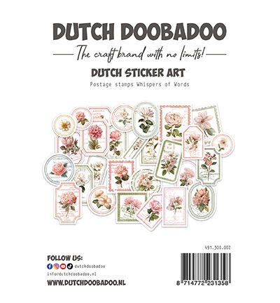 Sticker Art - Postage Stamps - Whispers of Words