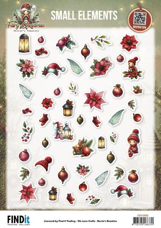 Cutting Sheet - Berries Beauties - Fairy Christmas - Small Elements