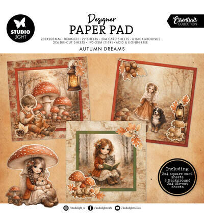 StudioLight Gemengd Papierblok – Autumn Dreams Essentials nr. 505