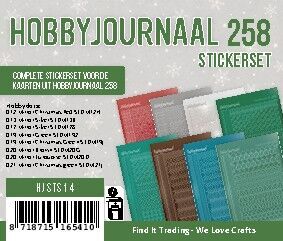 Stickerset Hobbyjournaal 258 (Dies - Berries Beauties - Whimsical Christmas - Festive Forest)