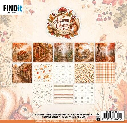 Paperpack - Find It Collection - Autumn Charm - 15.2 x 15.2 cm