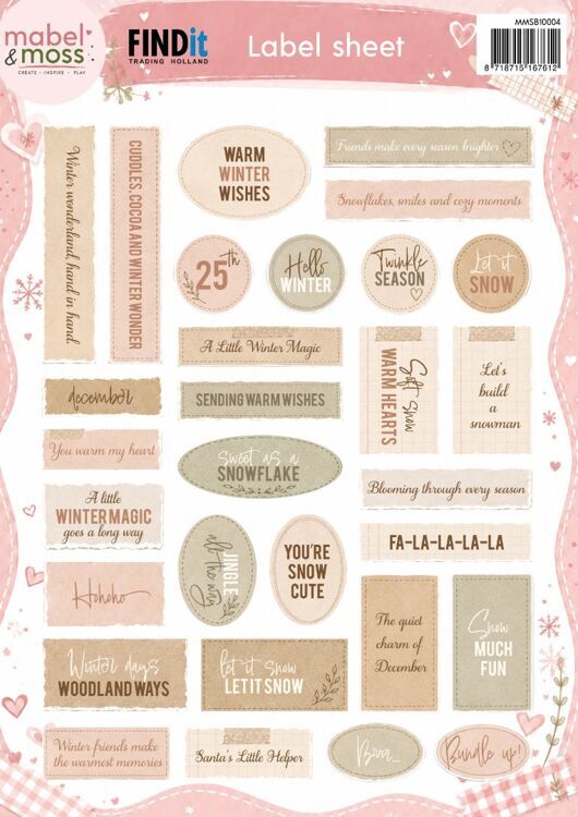Mabel and Moss Label Sheet - Winter Frames
