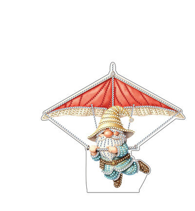 Diamond Painting acrylhanger - Gnome met vlieger