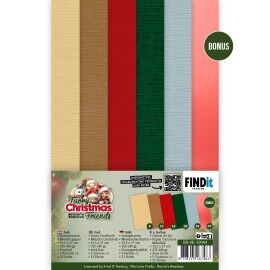 Linen Cardstock Pack - Berries Beauties - Furry Christmas Friends - 4K