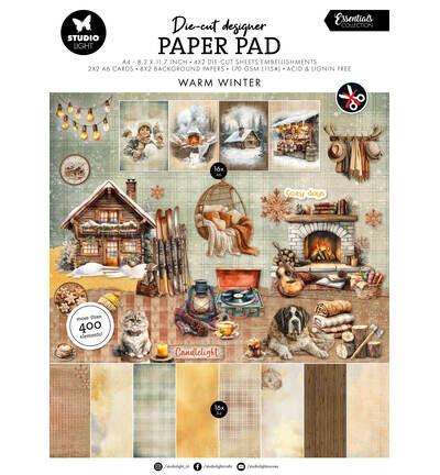 StudioLight Die-Cut Paper Pad – Warm Winter Essentials nr. 510