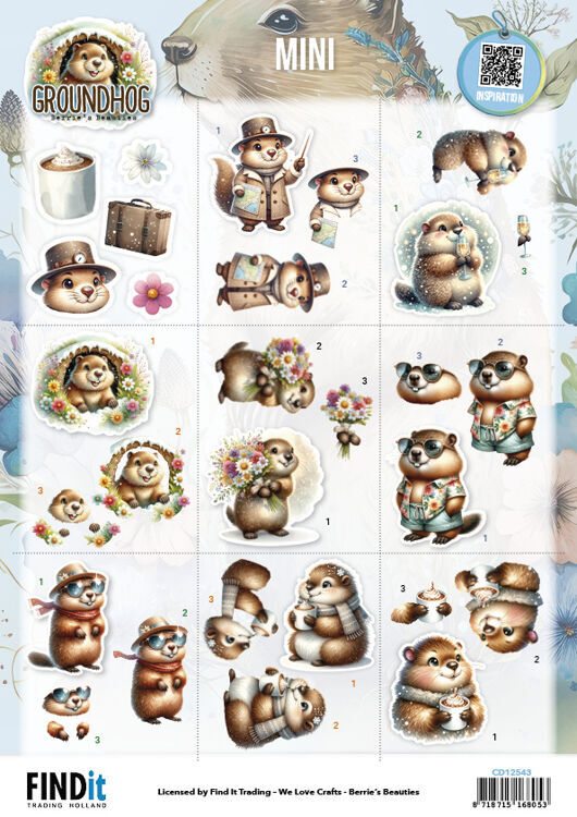 Cutting Sheet - Berries Beauties - Groundhog - Mini